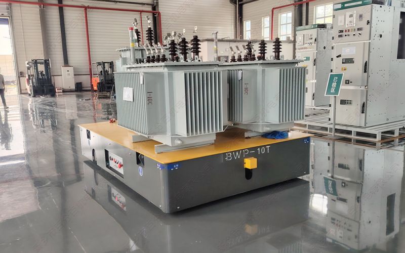 ?膠輪無軌平板車在車間環氧地坪路面轉運工件的應用與實踐